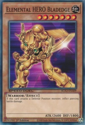 Elemental HERO Bladedge - SGX2-ENA09 - Common - 1st Edition - Lightly Played-image