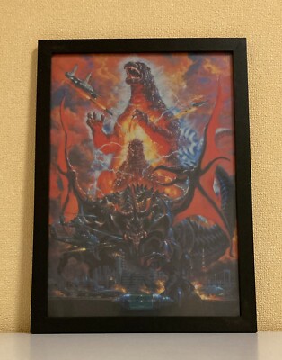 GODZILLA VS Destoroyah clear file poster Wall hanging Ohrai Noriyoshi art JAPAN-image