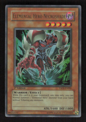 Yugioh Elemental Hero Necroshade YSDJ-EN000 Ultra Rare 1st Ed LP-image