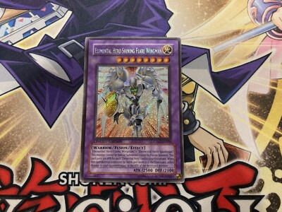 Elemental Hero Shining Flare Wingman CT03-EN004 Secret Rare HP Yugioh Card-image