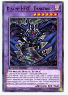 x3 Destiny HERO - Dangerous SGX1-ENB21 Common Yugioh -image
