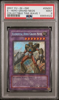 Yu-Gi-Oh! Elemental Hero Grand Neos, Secret Rare, 2007, CT04-EN001 Limited PSA 9-image