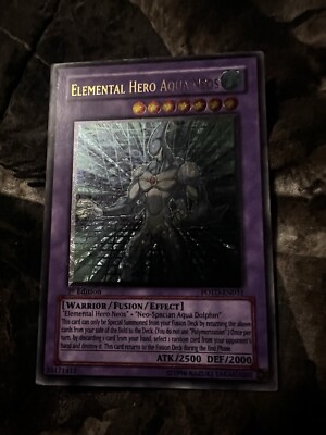 YuGiOh Elemental Hero Aqua Neos POTD-EN031 1st Edition Ultimate See Pictures-image