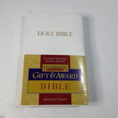 KJV GIFT AND AWARD BIBLE RED LETTER COLOR MAPS HENDRICKSON BIBLES WHITE-image