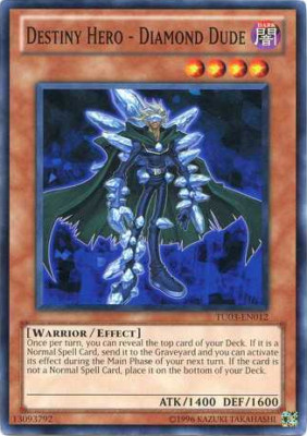 Yugioh Destiny HERO - Diamond Dude TU03-EN012 Common Unl Ed NM-image