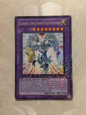 Yugioh Elemental Hero Shining Flare Wingman DT03-EN086 Duel Terminal Played-image