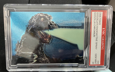 GODZILLA 1996 CHROMIUM AMADA #35 Graded 10 MINT SUPER COOL! VINTAGE-image