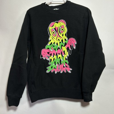 Kiku Punk psychedelic neon illustration of Hedorah Monster Godzilla Sweatshirt S-image