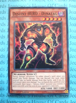 DESO-EN002 Destiny HERO - Dynatag Super Rare Yu-Gi-Oh Card 1st Edition New-image