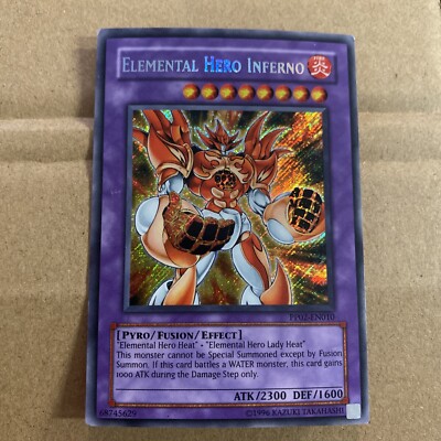 Yu-Gi-Oh! TCG Elemental Hero Inferno Premium Pack 2 PP02-EN010 Unlimited Secret-image