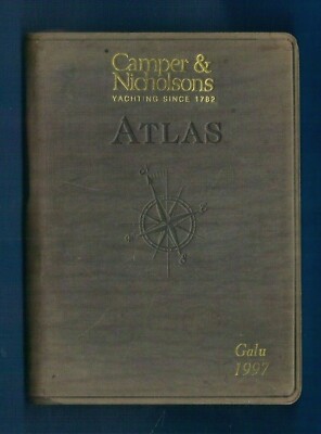 1997 Camper & Nicholsons Yachting Travel Atlas Leather Bound Gold Stamped UNUSED-image