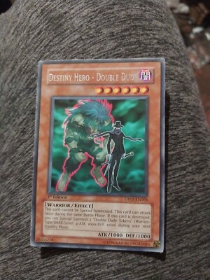 yugioh DESTINY HERO - DOUBLE DUDE POTD-EN012 1st Edition Ultimate Rare -image