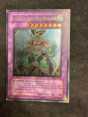 EOJ-EN035 Elemental Hero Wild Wingman Ultimate Rare Yugioh 1st LP-image
