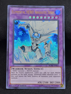 YuGiOh TCG Elemental HERO Absolute Zero BLHR-EN065 Ultra Rare 1st Edition NM-image