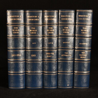 1923-31 5vol The World Crisis Winston Churchill Folding Maps 1st Editions-image