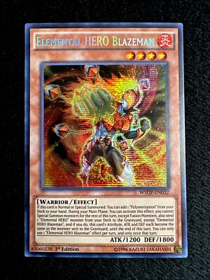 YUGIOH • ELEMENTAL HERO BLAZEMAN • SECRET RARE • WAUP-EN032 • 1st EDITION • NM-image