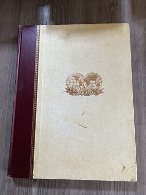 Hammond's World Atlas Classics Edition Leather Bound 1956 With World Gazetteer-image