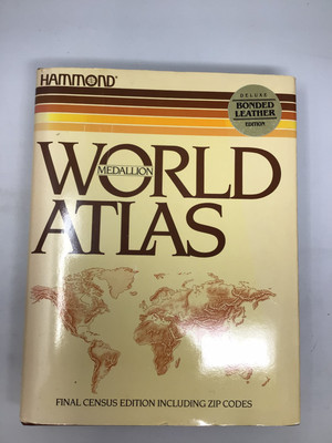 Hammond World Atlas Deluxe Leather Bound Book-image