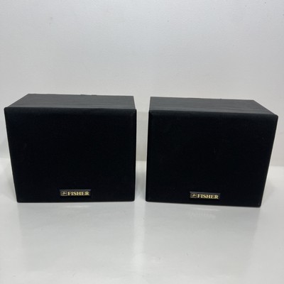 2- Fisher WS-R424 Speaker System, 60 Watts, LEFT & RIGHT  Black-image