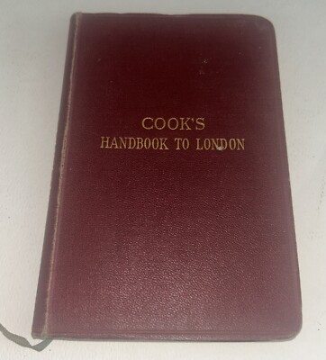 Cooks Handbook To London 1930 Leather  Book With Fold Out Maps-image