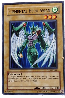Yu-Gi-Oh! TCG Elemental Hero Avian The Lost Millenium TLM-EN001 Unlimited Common-image