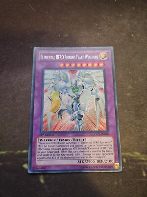 Elemental HERO Shining Flare Wingman LCGX-EN050 1st Edition Secret Rare LP-image