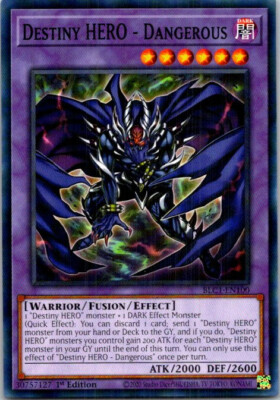 Destiny HERO - Dangerous BLC1-EN100 Yu-Gi-Oh! Near Mint 1st Edition-image