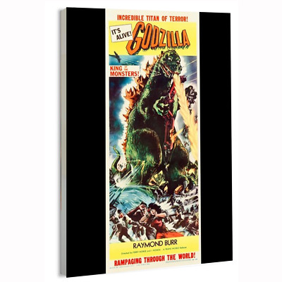 1956 Godzilla (Trans World) Vertical Movie Poster or Canvas Art Print-image