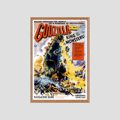 Godzilla Canvas Movie Poster - 1954 Godzilla King of the Monsters - 24x36 inches-image