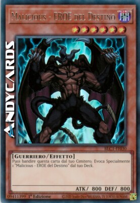 MALICIOUS - HERO OF FATE (Destiny Hero) • Ultra R Silver • BLC1 IT030 • 1Ed-image