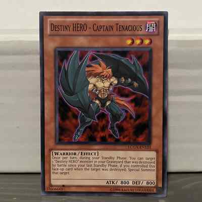 UNLIMITED DESTINY HERO-CAPTARIN TENACIOUS 1996 LCGX-EN123 YUGIOH CARD (LP/MP)-image
