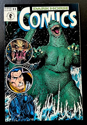 Dark Horse Comics #11 1993- Art Adams Godzilla Cover  Predator Alien Key Com13-image
