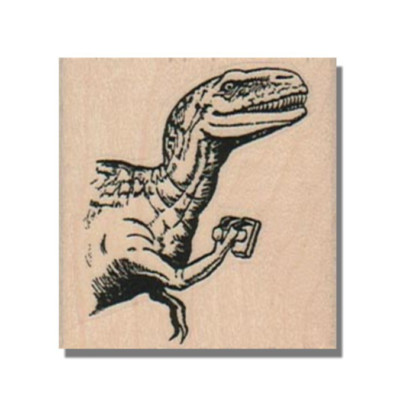 Mounted Rubber Stamp, Dinosaur Stamper, Craft Stamp, Animal, Godzilla,Artist,Art-image