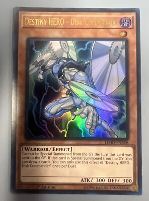 Yu-Gi-Oh! Destiny HERO - Disk Commander LEHD-ENA08 1st Edition Ultra Rare NM-image
