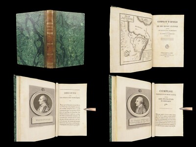 1816 Benedict Arnold 1ed Henry Clinton American Revolution MAP West Point-image