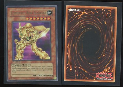 Yu-Gi-Oh! Elemental Hero Bladedge YSD-EN019 1st Edition Ultra Rare Near Mint Pac-image