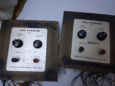 The FISHER 111K Speaker Crossover Network Pair Vintage Retro Tweeter Woofer Rare-image