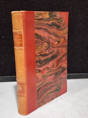 RARE 1930 LEATHER BOUND SVENSK SWEDISH WORLD ATLAS BOOK-image