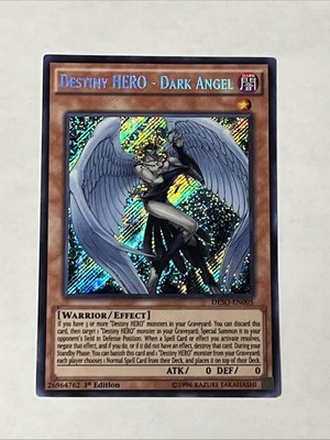Yugioh Destiny HERO - Dark Angel DESO-EN005 Secret Rare 1st Edition Near Mint-image