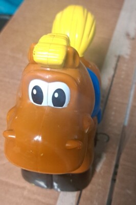 Vintage Fisher Price Barnyard Basics Farm Horse Flashlight Sound & Light Tested-image