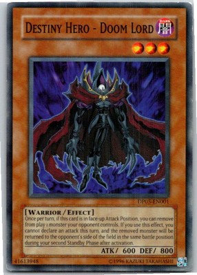 Destiny Hero - Doom Lord #DP05-EN001 Yugioh Lightly played Unlimited-image