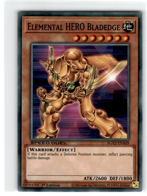 Yu-Gi-Oh! Speed Duel Elemental hero Bladedge Common SGX2-ENA09 Lightly Played-image