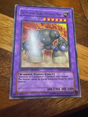 Elemental Hero Mudballman MDP2-EN002 Limited Edition Rare PL + BONUS-image