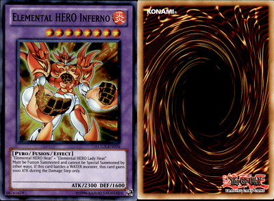 Elemental HERO Inferno LCGX-EN076 Super Rare NM Unlimited Yughioh!-image