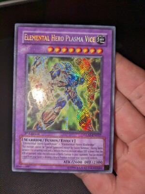 yugioh ELEMENTAL HERO PLASMA VICE GLAS-EN037 Secret Rare 1st Edition LP-image