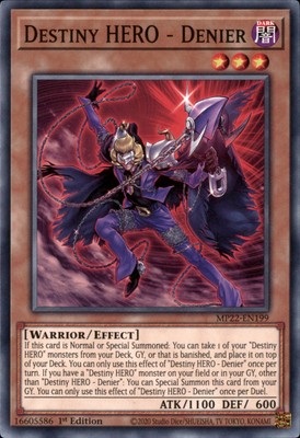1st Ed Destiny HERO - Denier MP22-EN199 Yugioh-image