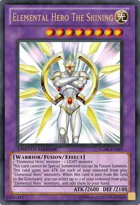 Elemental Hero The Shining - YG06-EN001 - Ultra Rare - Limited Edition x1 - Ligh-image