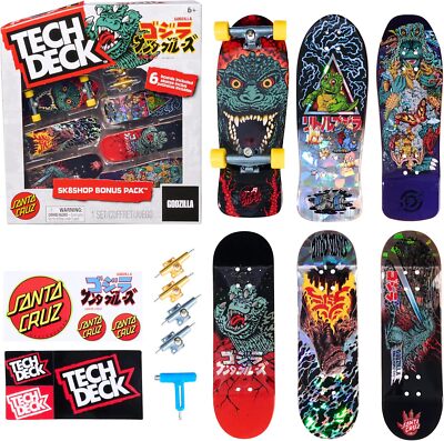 , Godzilla Sk8shop Fingerboard Bonus Pack, Collectible and Customizable Mini ...-image