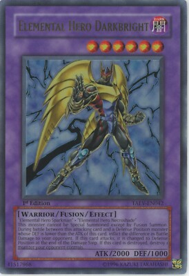 Yugioh  Elemental Hero Darkbright TAEV-EN042 Ultra Rare 1st Edition NM-image