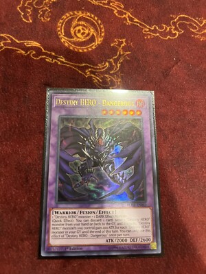 DESTINY HERO - DANGEROUS 1st EDITION ULTRA RARE (NM) BLHR-EN063 YUGIOH!-image